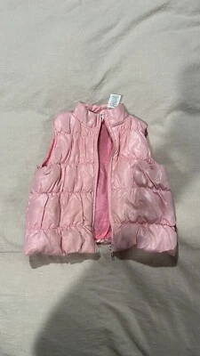  Chaleco acolchado para bebé, rosa, talla 12 meses, apenas usado Foto 1 de 3