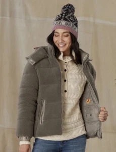Neu mit Etikett Save the Duck Bertha gefütterte Jacke Mantel mit Kapuze Größe 2/Medium Elefantengrau - Bild 1 von 19