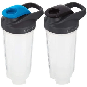 Contigo Shake & Go auslaufsicher Druckknopfdeckel Shaker Flasche - 820ml Fitnessstudio Protein Mixer - Bild 1 von 18
