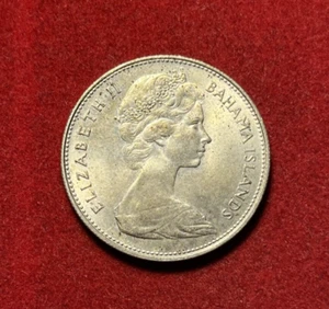 Bahamas 1966 Dollar Silver Coin KM#8 T5100 - Picture 1 of 2