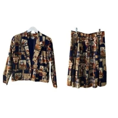 FStop 80’s Vintage Western Suit Set M 10 Jacket & Skirt - Image 1 of 4