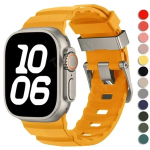 Sportband für Apple Watch Ultra 2 10 9 8 7 6 SE 5 Weiches Silikon Armband Ersatz - Bild 1 von 42