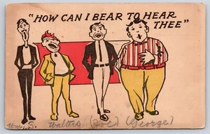 Quartet Singers How Can I Bear to Hear Thee cómic humor postal salón Millers - Imagen 1 de 2