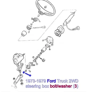 Gear Box bolt 1967-1979 Ford F100 F150 F250 2WD Power Steering - Foto 1 di 4