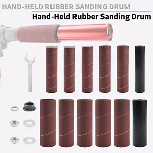 Portable Spindle Sander Hand-Held Rubber Sanding Drum For Drill 4-1/2" x 1-1/2" - Picture 1 of 8