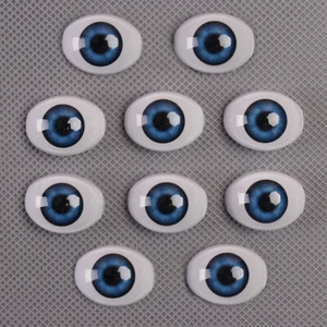 5 pares de ojos acrílicos medio ovalados para muñecas bebé renacido de 20"-22" kits hágalo usted mismo - Imagen 1 de 5