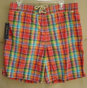 Nuevo con etiquetas $80 Para hombre L POLO RALPH LAUREN Sanibel RED RIVER Baúles de baño a cuadros 4188860 - Imagen 1 de 2