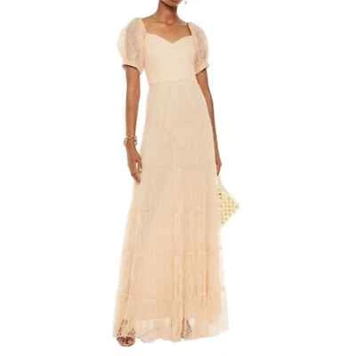 NWT ALICE + OLIVIA Remona Sweetheart Maxi Dress Blush Pink size 4 - Image 1 of 4
