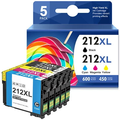 212XL Ink compatible with Epson 212XL Workforce XP-4100 WF-2850 Printer Lot - Image 1 of 4