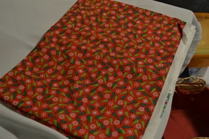 Trees on Red Holiday Fabric Approx 1.5 yds - Picture 1 of 2