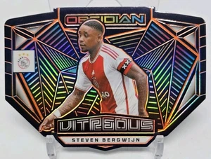 2023-24 Panini Obsidian Soccer STEVEN BERGWIJN Vitreous Electric Etch Orange /99 - Afbeelding 1 van 5