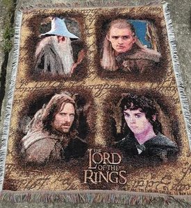 Herr der Ringe Wandteppich/Überwurfdecke Vintage 56x46 - Bild 1 von 11