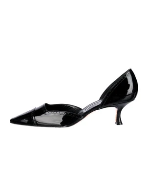 Zapatos de salón MANOLO BLAHNIK charol negro D'Orsay talla 7,5 IT 37,5 buen estado. Foto 1 de 4