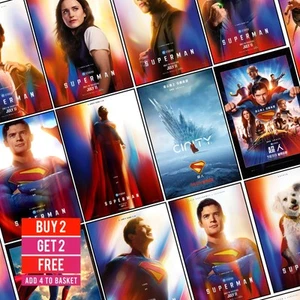 Superman Movie Poster 2025 Wall Art DC Comics Film Print A5-A3 DC Movie - Picture 1 of 36
