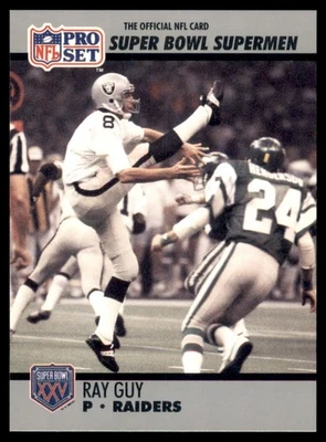 1990 Pro Set Super Bowl XXV Silver Anniversary - Ray Guy #116 - Image 1 of 2