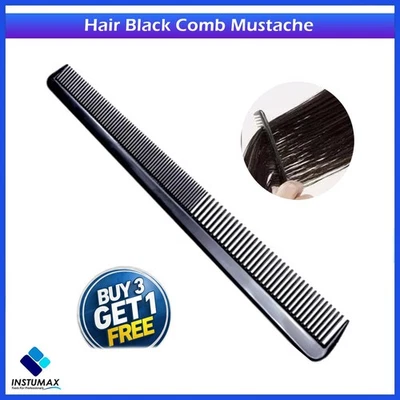 Hair Black Comb Beard & Mustache Combs for Men's Hair Beard Barber - Image 1 of 3