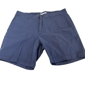 GOODTHREADS Herren Slim-Fit Flat-Front Comfort Stretch Chino Short blau Gr. 33 - Bild 1 von 12