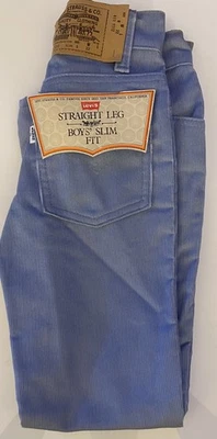 NEW OLD STOCK LEVI'S BOYS CORDUROY STRAIGHT LEG WHITE TAB SIZE 8 - Image 1 of 4