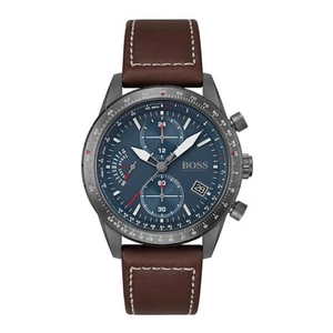 HUGO BOSS MENS CHRONOGRAPH PILOT WATCH HB1513852 BLUE DIAL -WARRANTY -RRP 349.00 - Picture 1 of 3