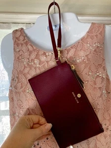 Anne Klein  Clutch Wristlet Sleek Design Burgundy Excellent condition - Picture 1 of 4
