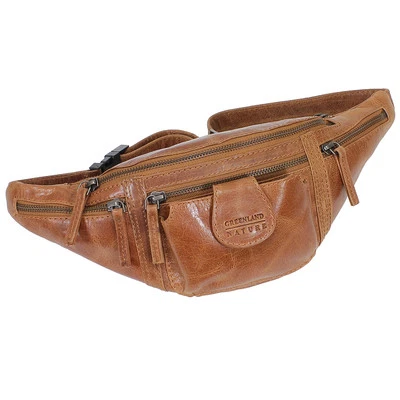 Greenland Nature Gürteltasche Bauchtasche beige aus naturbelassenem Büffelleder
