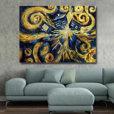 Exploding Tardis - CANVAS OR PRINT WALL ART - Image 1 of 3