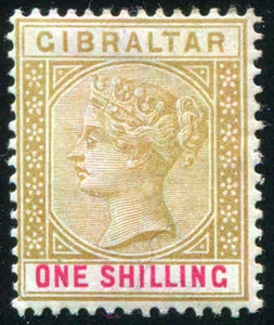 Gibraltar Scott # 21 VF MVLH 1898 Key Stamp - Picture 1 of 4