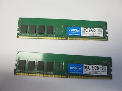 8GB 2 x 4GB Crucial CT4G4DFS8213.C8FDD2 DDR4-2133MHz 288-Pin Non ECC Memory RAM - Image 1 of 2