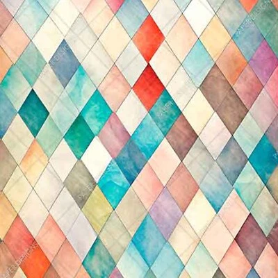 A3 Decoupage Paper COLORFUL HARLEQUIN | Paper Designs Italy Rice Paper Craft - Image 1 of 4