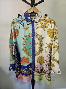 Original VERSACE Langarm TRESOR DE LA MER Gr. 46 / gebraucht *siehe Fotos - Bild 1 von 22