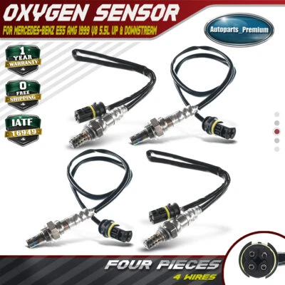 4x sensores de oxígeno O2 aguas arriba y aguas abajo para Mercedes-Benz E55 AMG 1999 5,5 L Foto 1 de 4