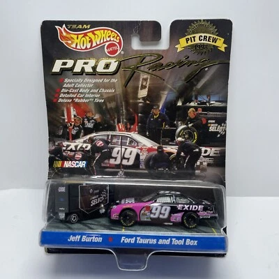 Neumáticos de goma Nascar Hot Wheels Pit Crew #99 Jeff Burton Ford Taurus Pro Racing Foto 1 de 4
