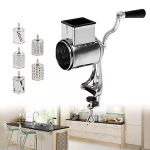 Edelstahl Manuelle Kartoffelreibe Reibemaschine Küchenmaschine mit 5 Trommeln - Bild 1 von 12