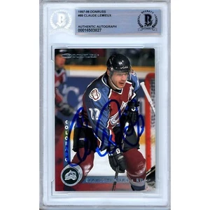 Claude Lemieux Signed 1997-98 Donruss #88 Card Auto Beckett Slabbed Avalanche - Picture 1 of 6
