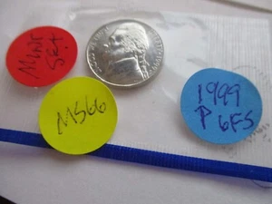 1999-P  JEFFERSON GEM BU 6FS  MINT SET NICKEL UNCIRCULATED - Picture 1 of 2