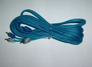 R2RCA20 Blue RCA 20 Ft Interconnect Audio Cable Amp Wire Car Amplifier Home - Picture 1 of 1