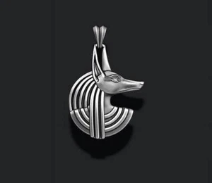 Egyptian Anubis head pendant Sterling silver 925 - Picture 1 of 2