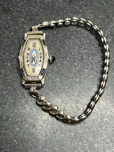 Vintage Eton Ladies Watch 14k Yale Case, 17 Jewel Movement Diamonds & Sapphires - Picture 1 of 14