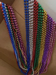 Plastic Beaded Necklace Party or Mardi Gras Favors - Choice of color! - Picture 1 of 27