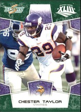 2008 Score Super Bowl XLIII Green Vikings Football Card #173 Chester Taylor