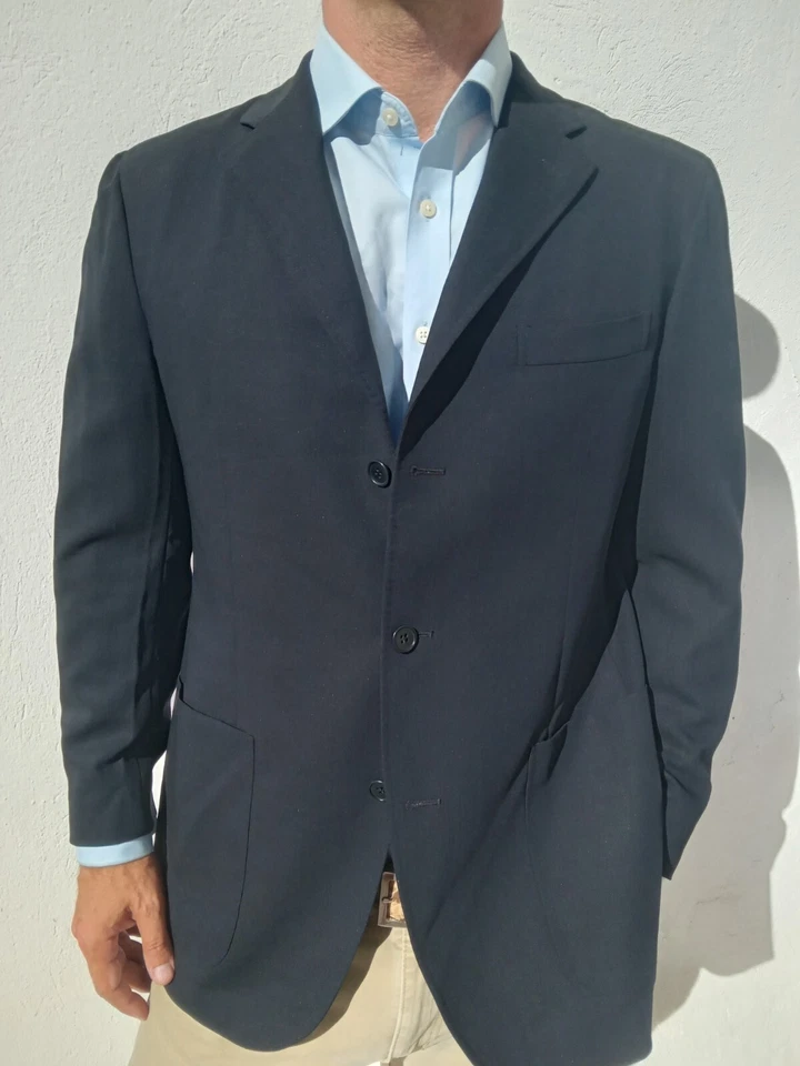 Diego Men's Navy Jacket Size 42 UK Loro Piana Zealander Merino Wool RRP £450 - Image 1 of 4