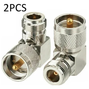 PL259 UHF male to N female jack Right Angle 90 Degree Adapter 50ohm RF Connector - Picture 1 of 4