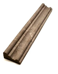 2X12 Smoky Brown Marble Cornice Chair Rail Profile Molding Wall Trim Piece - Picture 1 of 3