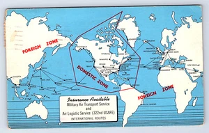 Advertising Postcard Mutual of Omaha Flight Insurance Civilians Servicemen C101 - Picture 1 of 2