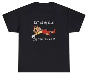 T-Shirt Sit On My Face lustig unangemessen Pinocchio Sex Witz Erwachsene Humor T-Shirt - Bild 1 von 1