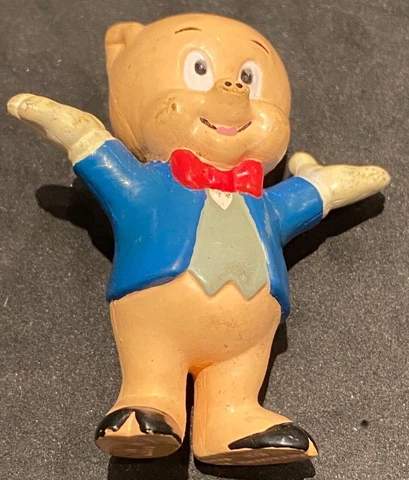 PORKY PIG 2.25" PVC Figure - Vintage Applause - Looney Tunes 1988 Cover