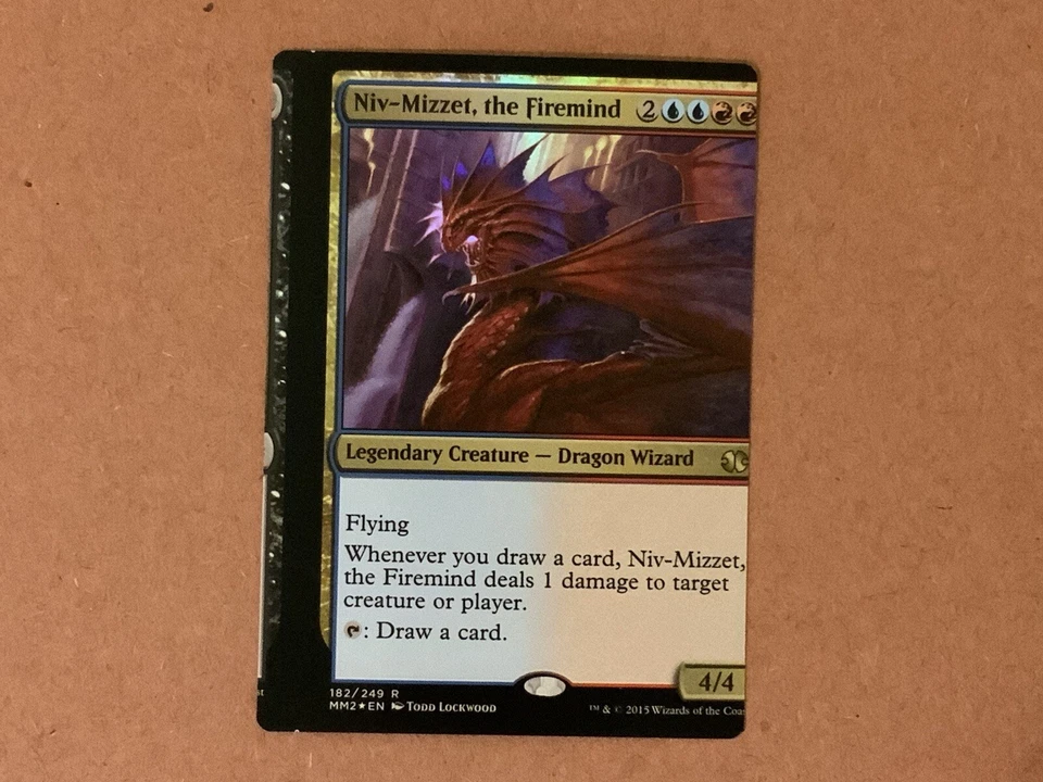 MTG Magic Niv-Mizzet, The Firemind Foil x1 MM2 NFC Miscut - Image 1 of 2