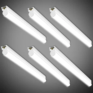 6Pcs LED Shop Lights T5 2FT Linkable Garage Light Fixtures Ceiling Lamps White - Picture 1 of 10