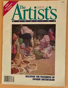 The Artist's Magazine Oct. 1989. Gouache, Work w/ Solvents, Powerful Landscapes - Picture 1 of 2