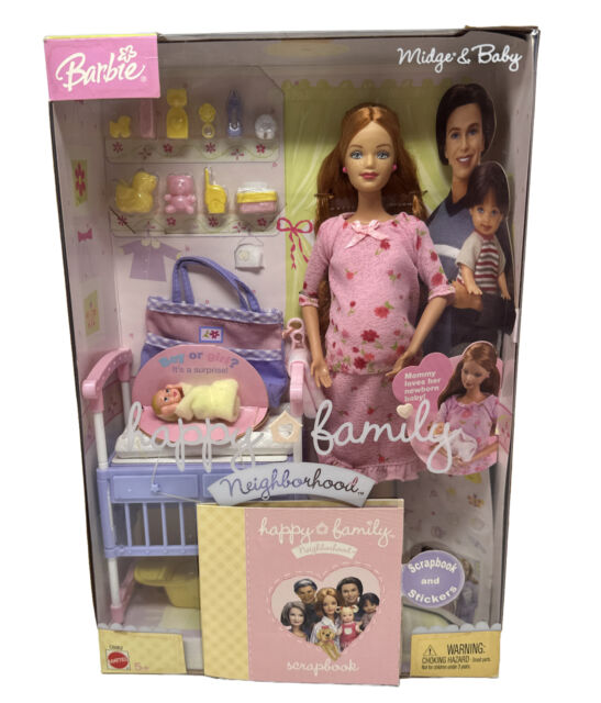 Barbie Midge Happy Family Mattel Grávida com barriga bebê e quarto com  acessórios